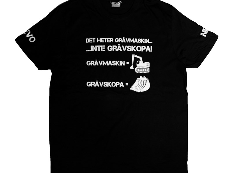 T-shirt, Grävskopa/Grävmaskin, strl XL