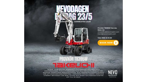 Provkör Takeuchi TB395w