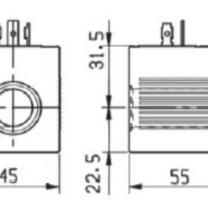 Magnetspole Boschrexroth C48 24 VDC DIN43650 ISO4400