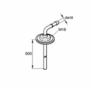 Tankuttag 4mm L=600mm