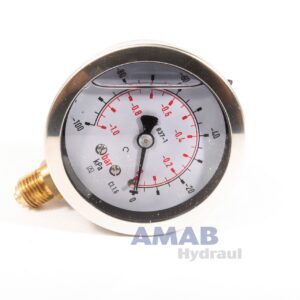 Manometer 63mm 0 till +100, an